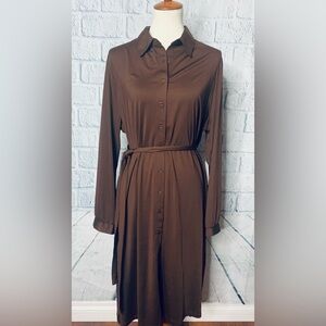 Ellie XL solid brown Dress LulaRoe NWT